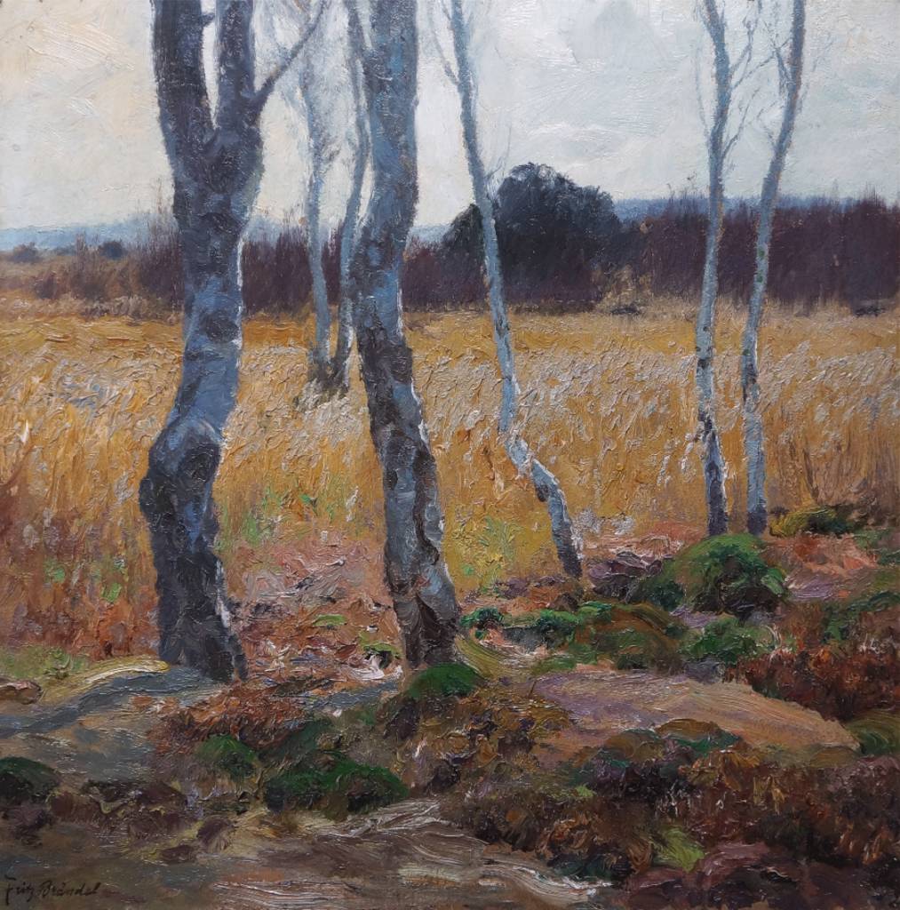 Fritz Brändel (1869 - 1930) » Öl-Gemälde Impressionismus Jugendstil Landschaft Weimarer Malerschule norddeutscher Maler