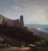 Maler des 19. Jahrhunderts  » Öl-Gemälde Romantik Biedermeier Schloss Heidelberg Burg Ruine Altstadt Neckar Rheinromantik