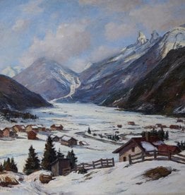 Felix Dittmar (1901 - ca. 1941) » Öl-Gemälde Alpen Winter Winterlandschaft Schnee Schneelandschaft Landschaft süddeutsche Malerei