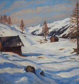 Felix Dittmar (1901 - ca. 1941) ­» Öl-Gemälde Winter Landschaft Winterlandschaft Alpen süddeutsche Malerei