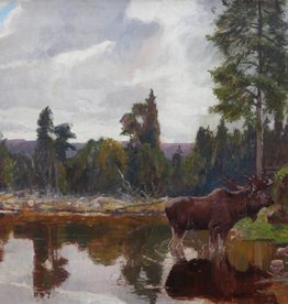 Ernst Otto (1866 - 1927) » Öl-Gemälde Tiermalerei Landschaft