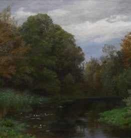 Julius Victor Carstens (1849 - 1908) » Öl-Gemälde Naturalismus Wald Landschaft