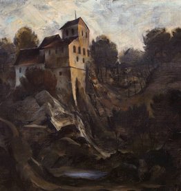 Bernhard Templin (1894 - 1971) » Öl-Gemälde Neue Sachlichkeit Landschaft Klassische Moderne Kunst 20er Jahre