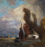 Jahreszeiten - Herbst Arthur Feudel (1857 - 1929) » Öl-Gemälde Impressionismus Landschaft