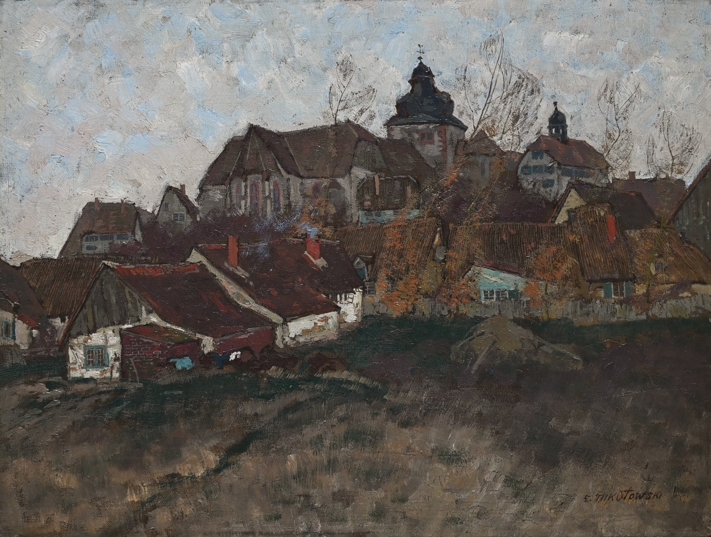 Erich Nikutowski  (1872 - 1921) » Öl-Gemälde Postimpressionismus Düsseldorfer Malerschule