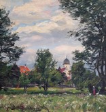 Otto Schulz-Stradtmann (1892-1960) » Öl-Gemälde Impressionismus Landschaft Stadt München Obermenzing süddeutsche Malerei