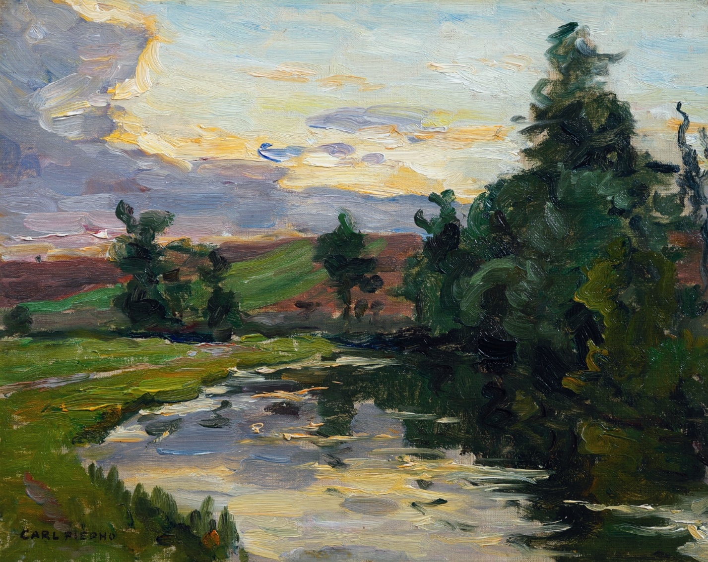 Carl Piepho (1869 - 1920) » Öl-Gemälde Impressionismus süddeutsche Malerei