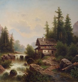 Im Bann der Berge Anton Pick (1840 - nach 1902) » Öl-Gemälde Spätromantik Österreich Alpen Landschaft österreichische Schule Landschaftsgemälde