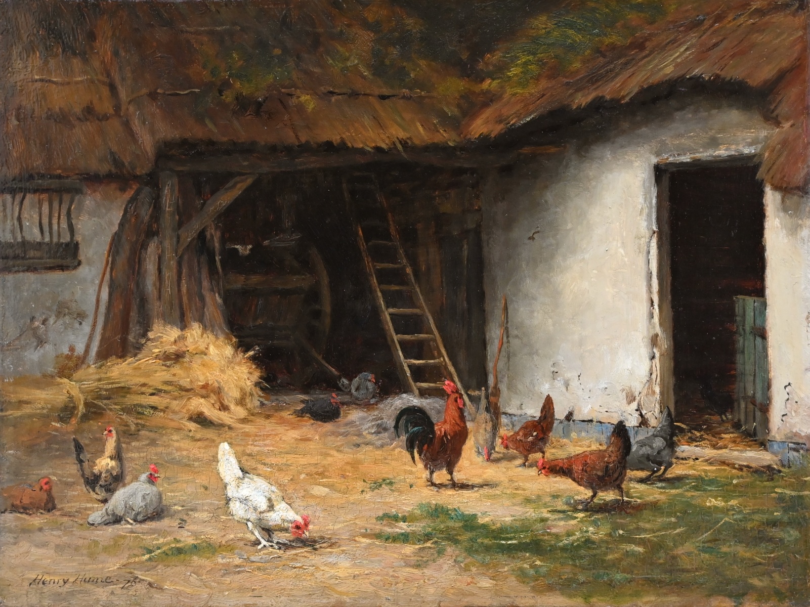 Henry Hume (1858 - 1881) » Öl-Gemälde Realismus Tiermalerei