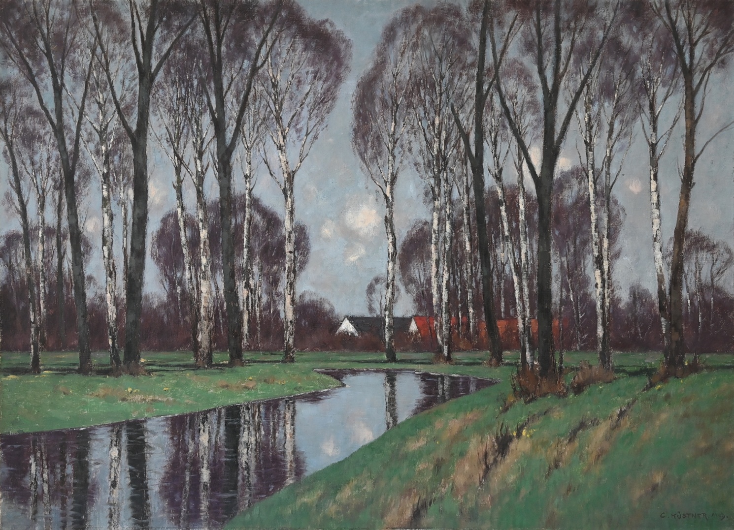 Carl Küstner (1861 - 1934) - Öl-Gemälde Landschaft Klassische Moderne