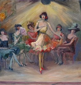 Friedrich August Herkendell (1876 - 1940) » Öl-Gemälde Postimpressionismus Expressionismus Varieté Theater Klassische Moderne