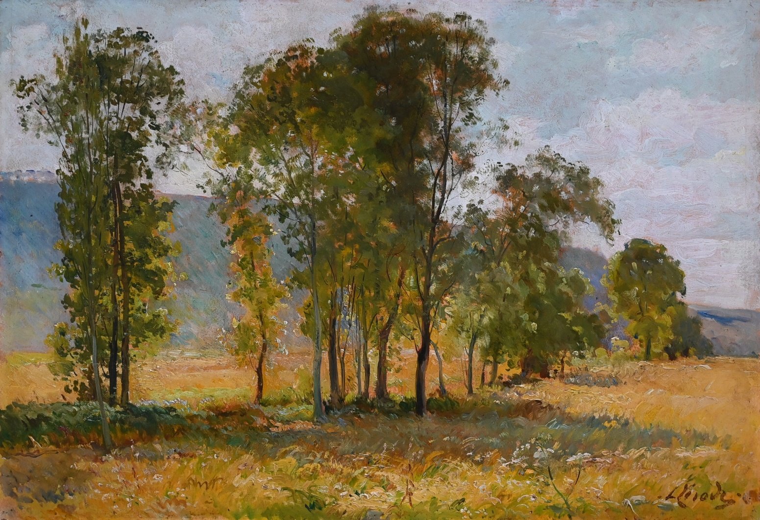 Maler des 19. Jahrhunderts  » Öl-Gemälde französischer Impressionismus Landschaft  École Barbizon
