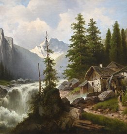 Im Bann der Berge Anton Pick (1840 - nach 1902) » Öl-Gemälde Spätromantik Österreich Alpen Landschaft österreichische Schule Landschaftsgemälde