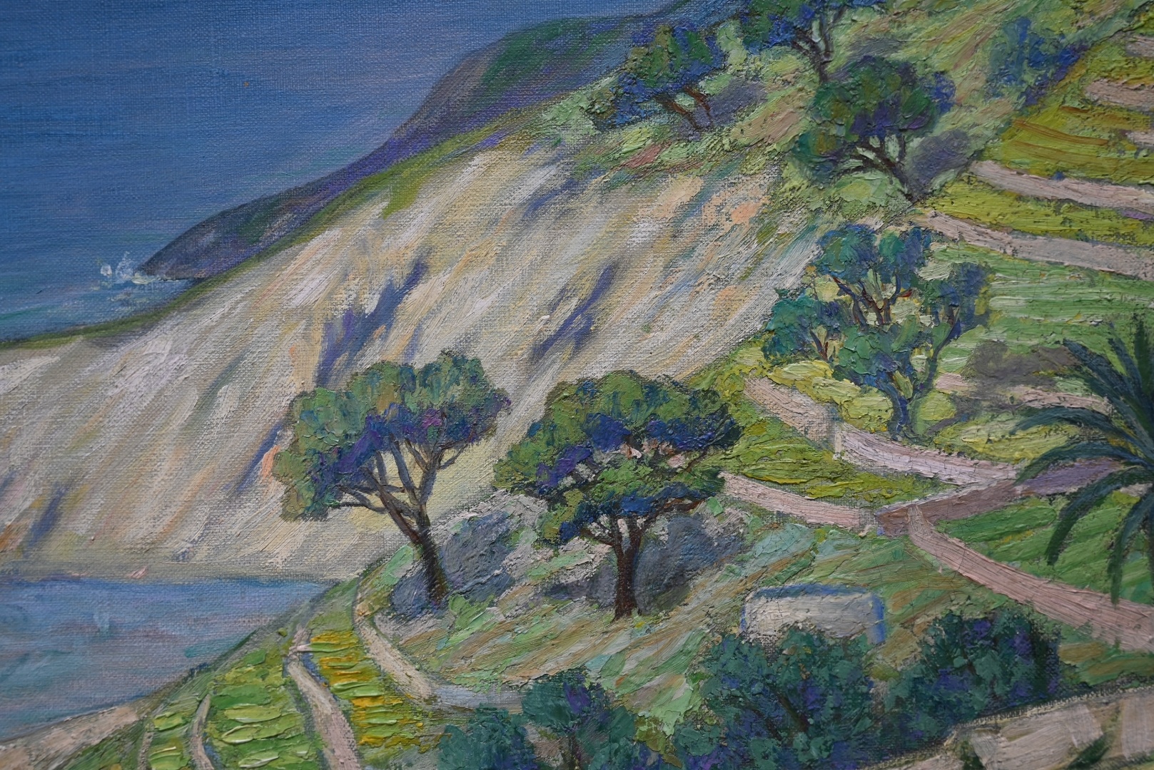 Maler des 20. Jahrhunderts » Öl-Gemälde Postimpressionismus italienische Küstenlandschaft
