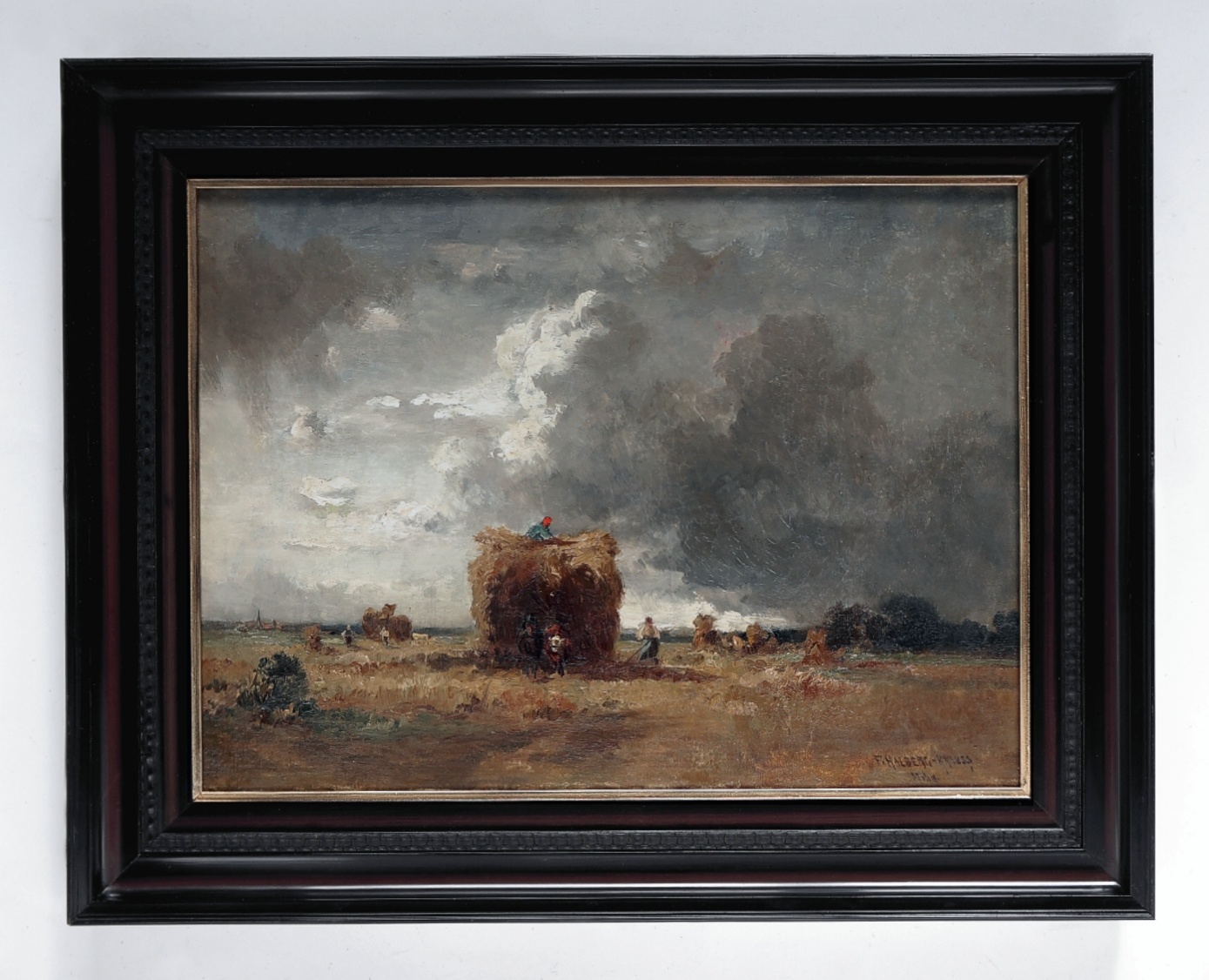Fritz Halberg-Krauss (1874 - 1951)  » Öl-Gemälde Landschaftsgemälde Impressionismus Ernte Landschaft Münchner Malerschule süddeutsche Malerei