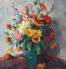 Josef Lindemann  (*1880) » Öl-Gemälde Blumen Stillleben Blumenstillleben Impressionismus