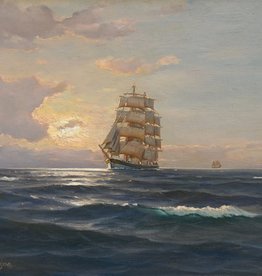 Martin Franz Glüsing (1885 - 1956) » Öl-Gemälde Meer norddeutsche Marinemalerei