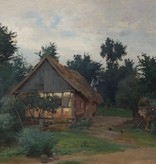 Moritz Erdmann (1845 - 1919) » Öl-Gemälde Realismus Bauernhof Landschaft
