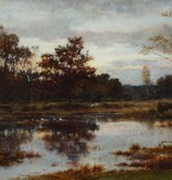 James Edward Grace (1851 - 1908) » Öl-Gemälde Realismus Wald Landschaft englische Schule