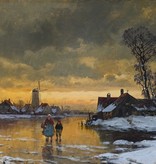 Carl Bertold (*1870) » Öl-Gemälde Winter Landschaft Winterlandschaft Düsseldorfer Malerschule