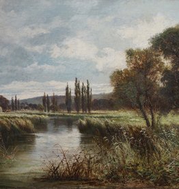 Maler des 19. Jahrhunderts » Öl-Gemälde Spätromantik Realismus Ernte Landschaft englische Schule