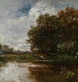 Adolf Heinrich Lier (1826 - 1882 ) zugeschr. » Öl-Gemälde Landschaft Barbizon Münchner Malerschule