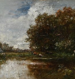 Adolf Heinrich Lier (1826 - 1882 ) zugeschr. » Öl-Gemälde Landschaft Barbizon Münchner Malerschule süddeutsche Malerei