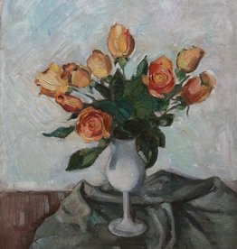 Paul Heimen (1898 - 1978) » Öl-Gemälde Postimpressionismus Klassische Moderne Blumen Stillleben Blumenstillleben Rosen