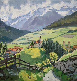 Julius von Kaan-Albest (1874 - 1942) » Öl-Gemälde Spät-Impressionismus Tirol Alpen österreichische Landschaft