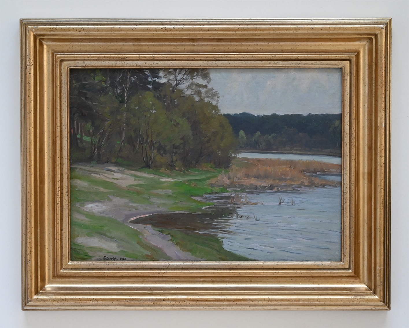 Johannes Rudolphi (1877 - 1950) » Öl-Gemälde Impressionismus Secession Waldsee Berliner Maler