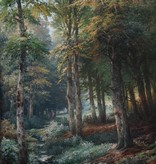 Karl Kaufmann (1843 - 1902) mit Pseudonym J. Rollin » Öl-Gemälde Realismus Wald Landschaft Waldlandschaft österreichische Schule