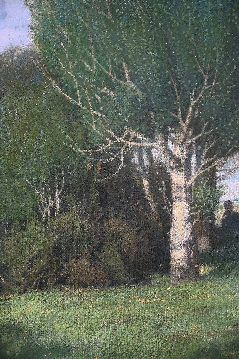 August Falcke (1872 - 1930) » Öl-Gemälde Jugendstil Landschaft
