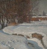 Wilhelm Haller (1873 - 1950) » Öl-Gemälde Jugendstil Impressionismus Winter Landschaft Winterlandschaft Schnee Badischer Maler