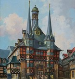 Siegfried Koschnick (1920 - 1997)  » Öl-Gemälde Harz Wernigerode Rathaus Harzmaler