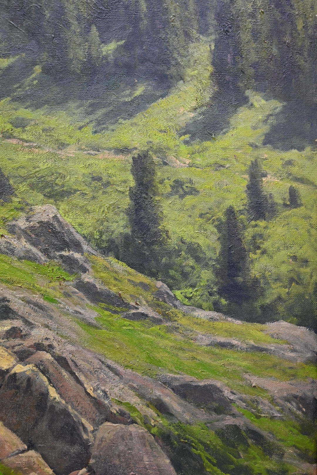 Georg Hermann Engelhardt (1855 - 1934) » Öl-Gemälde Naturalismus Alpen Landschaft