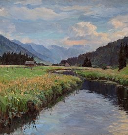 Hedwig Schäffer (1879 - 1963) » Öl-Gemälde Naturalismus Realismus Alpen Landschaft süddeutsche Malerei