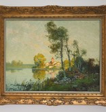 Éloi Noël Bouvard (1875 - 1957) » Öl-Gemälde Impressionismus Frankreich Landschaft