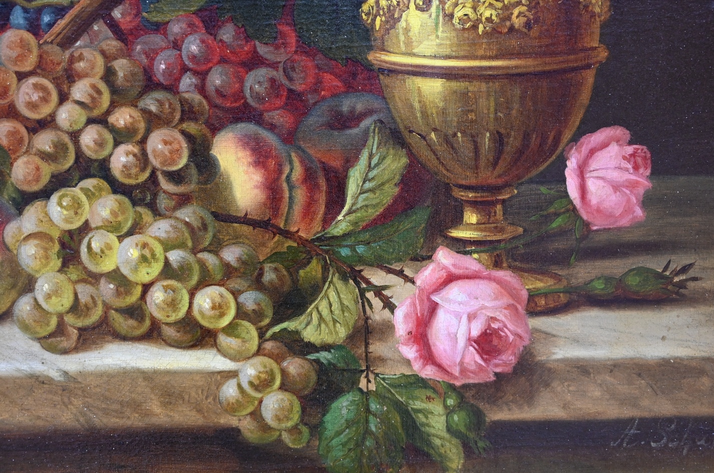 Adalbert Bela Schäffer (1815 - 1871) » Öl-Gemälde Biedermeier Stillleben österreichischer Schule ungarischer Maler