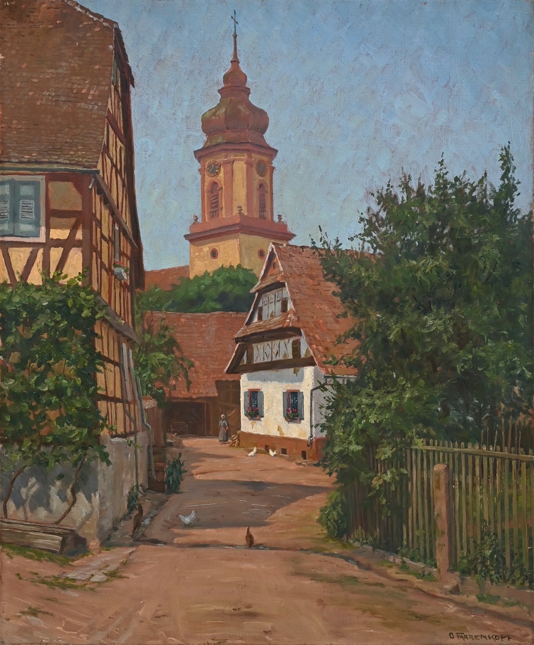 Otto Farrenkopf (Badischer Maler um 1900) » Öl-Gemälde Realismus Schwarzwald Baden Ortenau