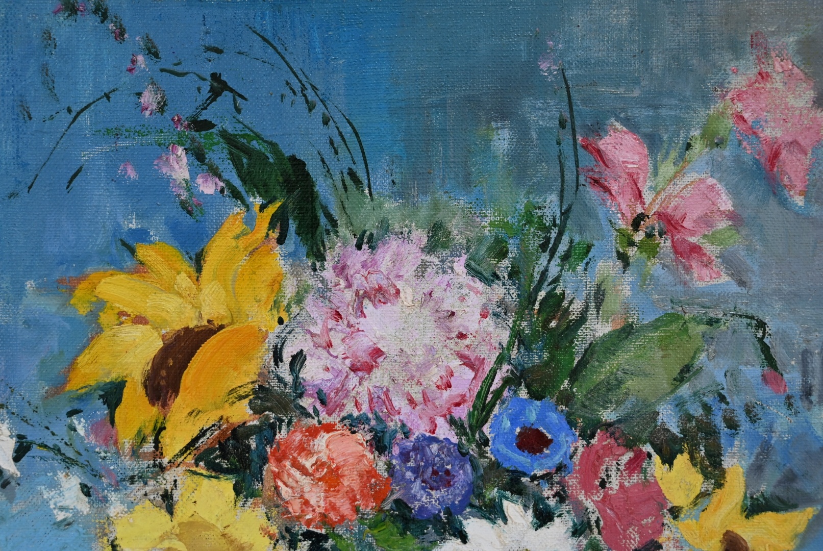 Antal JancseAntal Jancsek (1907 - 1985) » Öl-Gemälde Postimpressionismus Blumen Blumenstillleben Blumenstrauß Stillleben ungarischer Maler