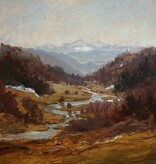 Josef Rolf Knobloch (1891 - 1964) » Öl-Gemälde Winter Wald Landschaft Münchner Malerschule süddeutsche Malerei Waldlandschaft Winterlandschaft