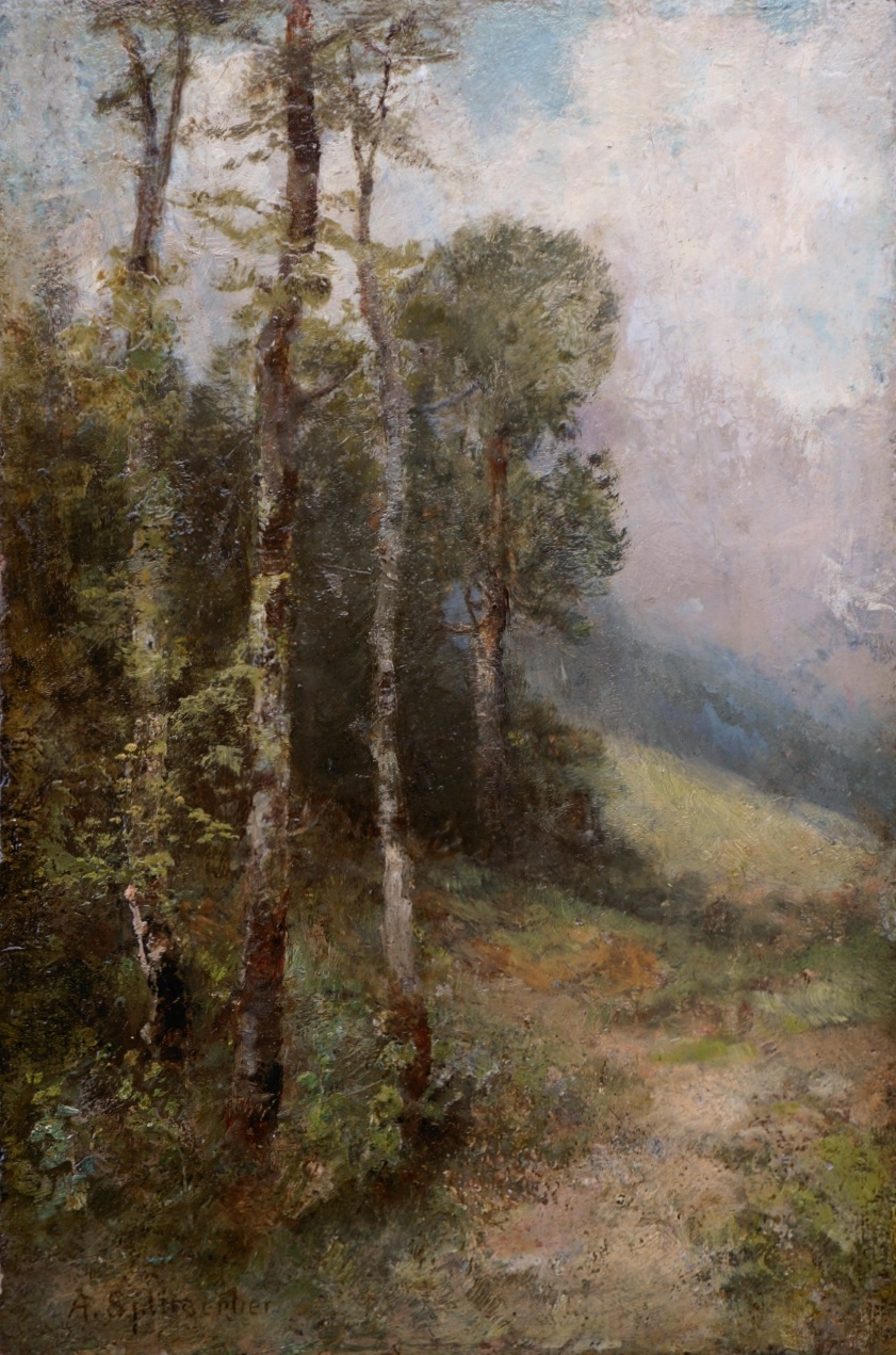 August Splitgerber (1844 - 1918) » Öl-Gemälde Impressionismus Jugendstil Landschaft  Münchner Malerschule Süddeutsche Malerei