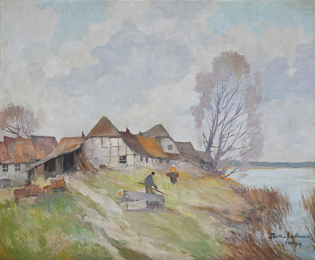 Bruno Jüttner (1880 - 1965) » Öl-Gemälde Impressionismus Ostsee Landschaft Berliner Maler