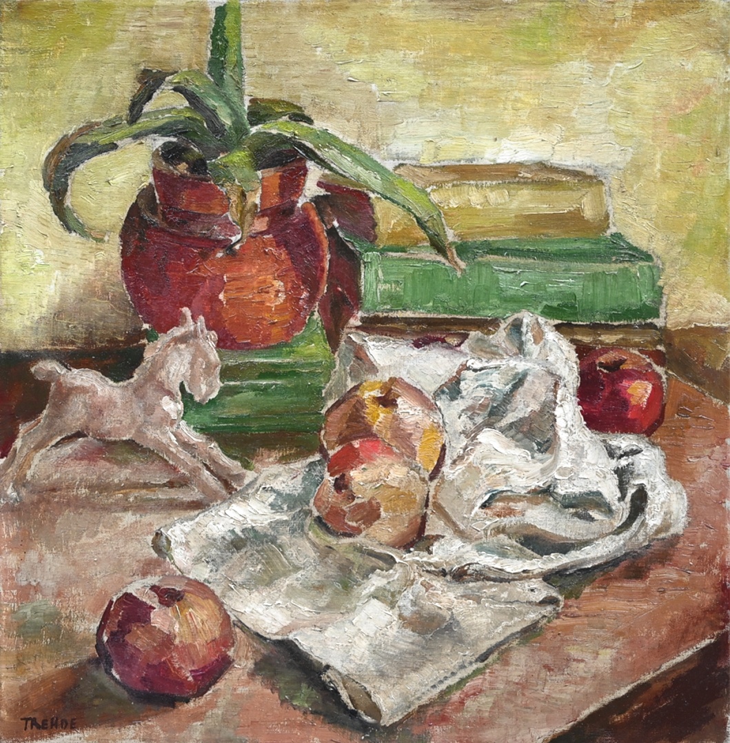 Käthe Trehde (1877 - 1953) » Öl-Gemälde Impressionismus Stillleben Obst Klassische Moderne - sächsische Malerin