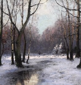 Konrad Alexander Müller-Kurzwelly (1855 - 1914) » Öl-Gemälde Impressionismus Park Winter Winterlandschaft Schnee Schneelandschaft Wald Waldlandschaft Landschaft - Berliner Künstler um 1900