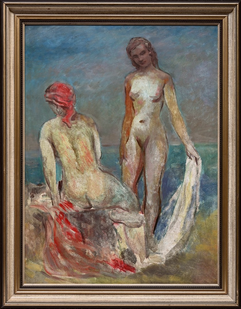 Maler des 20. Jahrhunderts » Öl-Gemälde Avantgarde École Matisse Paris Meer Badende Strand Klassische Moderne