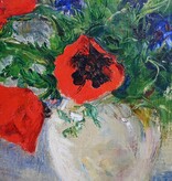 Maler um 1900  » Öl-Gemälde Impressionismus Blumenstillleben Mohn Mohnblumen Kornblumen Blumen Stillleben Berliner Sezession
