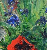 Maler um 1900  » Öl-Gemälde Impressionismus Blumenstillleben Mohn Mohnblumen Kornblumen Blumen Stillleben Berliner Sezession