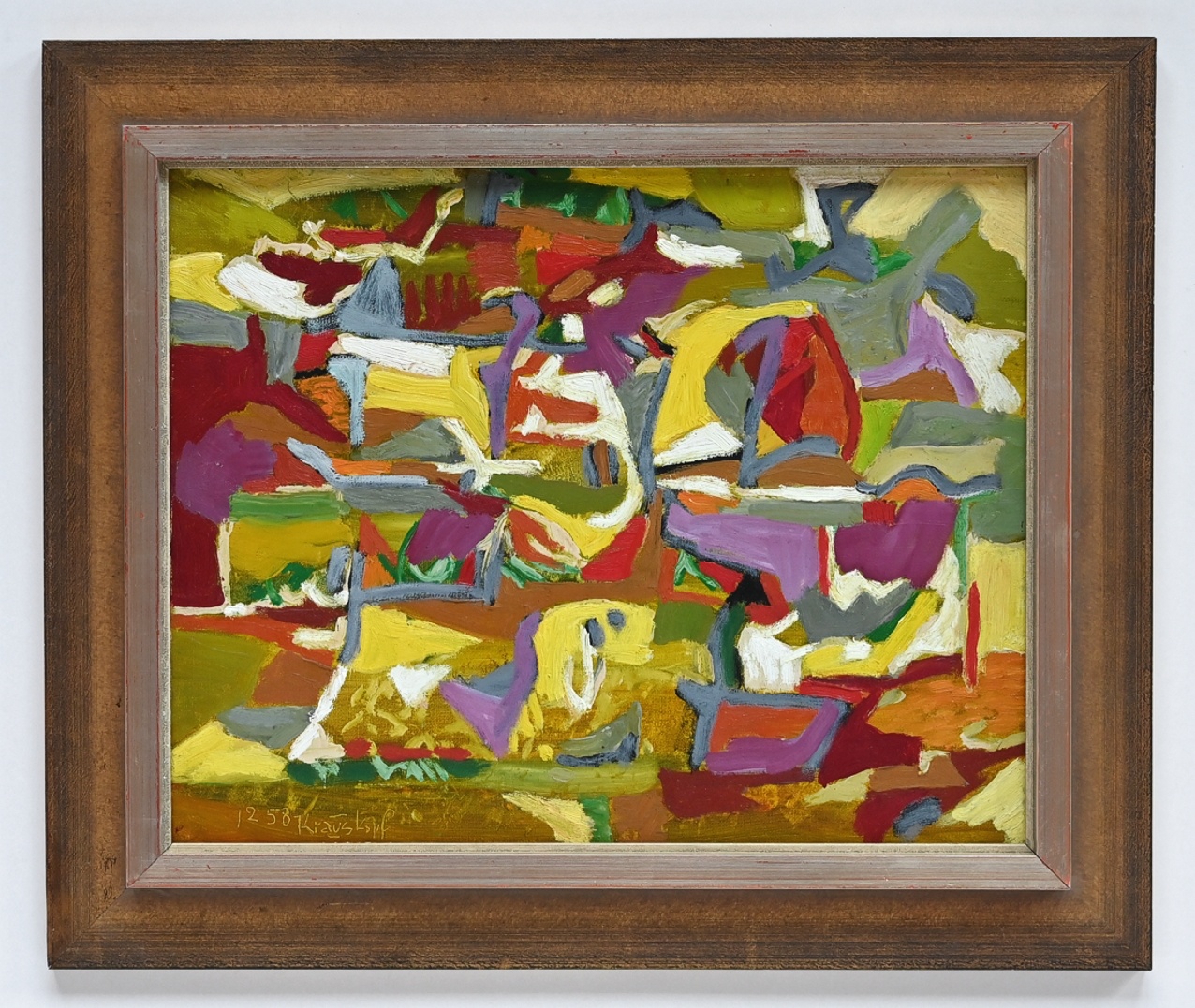 Karl-Heinz Krauskopf (1930 - 1984) » Öl-Gemälde abstrakter Expressionismus Informel Moderne Kunst