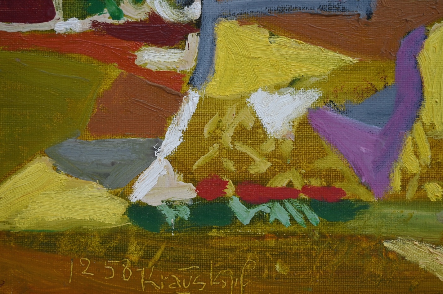 Karl-Heinz Krauskopf (1930 - 1984) » Öl-Gemälde abstrakter Expressionismus Informel Moderne Kunst